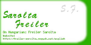 sarolta freiler business card